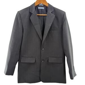 Cole Collection Woman’s 2 Button Blazer Fully Lined Back Vent Deep Gray Size 16